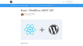 
                            4. React + WordPress : REST API - Noteworthy - The Journal Blog