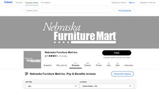 
                            5. Read more Nebraska Furniture Mart Inc. reviews about Pay & Benefits