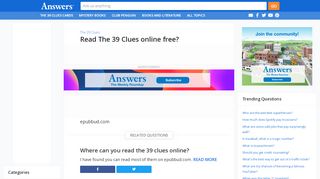 
                            8. Read The 39 Clues online free - answers.com