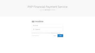 
                            2. ReadMe Login - PXP Financial Payment Service