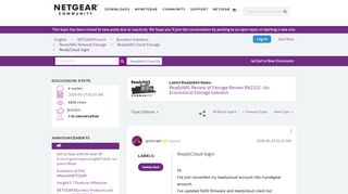 
                            1. ReadyCloud login - NETGEAR Communities