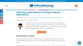 
                            11. Real Geeks User Reviews & Pricing - fitsmallbusiness.com
