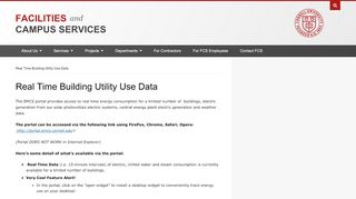 
                            4. Real Time Building Utility Use Data | Facilities And Campus Services