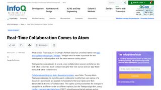 
                            6. Real-Time Collaboration Comes to Atom - InfoQ