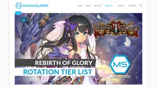 
                            6. Rebirth of Glory Tier List: 7/22 - ManaSurge