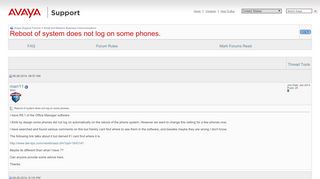 
                            1. Reboot of system does not log on some phones. - Avaya Support Forums