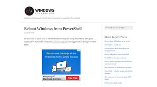 
                            6. Reboot Windows from PowerShell - Windows command line