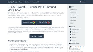 
                            9. RECAP Project — Turning PACER Around Since 2009 - Free Law ...