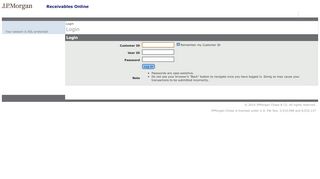 
                            1. Receivables Online - Login - J.P. Morgan