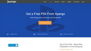 
                            2. Receive a Free PS4 - Brand New from Xpango - Limited for 2018!