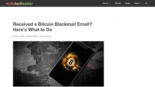 
                            4. Received a Bitcoin Blackmail Email? Here's What to Do - Make Tech ...