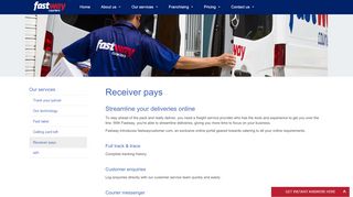 
                            2. Receiver pays - Fastway Couriers