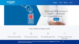 
                            9. Recharge Airtel phones in Nigeria - Top Up Instantly | Xoom, a PayPal ...