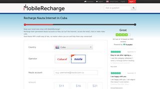 
                            10. Recharge Nauta Internet in Cuba - Mobile Recharge