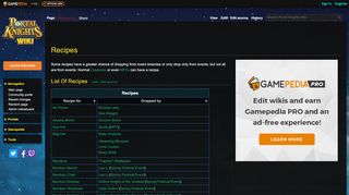 
                            2. Recipes - Official Portal Knights Wiki