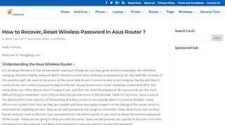 
                            10. Recover, Reset Wireless Password In Asus Router ...