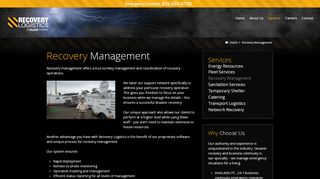 
                            3. Recovery Management - Recovery Logistics