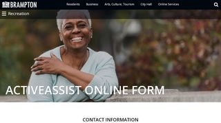 
                            1. Recreation | ActiveAssist Online Form - City of Brampton