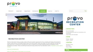 
                            5. Recreation Center | City of Provo, UT