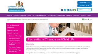 
                            7. Recreational Therapy and Child Life | Children's Specialized ...