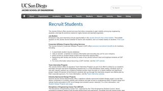 
                            7. Recruit Students - UCSD Jacobs School of Engineering - University of ...