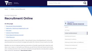 
                            10. Recruitment Online - education.vic.gov.au