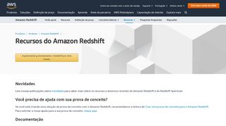 
                            2. Recursos do Amazon Redshift – Amazon Web Services