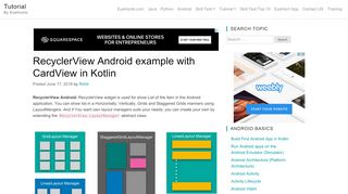 
                            8. RecyclerView Android example with CardView in Kotlin ...