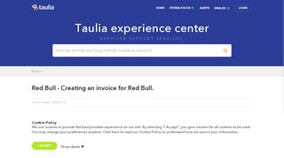 
                            1. Red Bull - Creating an invoice for Red Bull.: 000003415 - Taulia Support