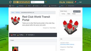 
                            5. Red Club World Transit Portal - Item - Trove