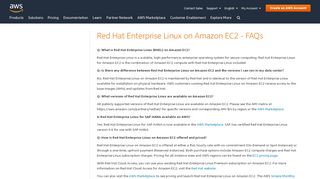 
                            3. Red Hat FAQs - AWS - Amazon.com