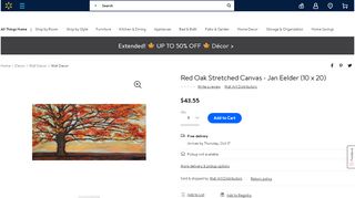 
                            5. Red Oak Stretched Canvas - Jan Eelder (10 x 20) - Walmart.com