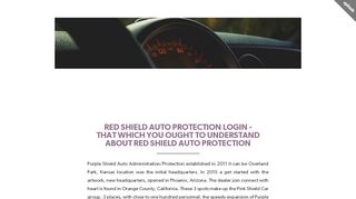 
                            3. Red Shield Auto Protection Login - Splash