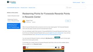 
                            3. Redeeming Points for Foxwoods Rewards Points in …