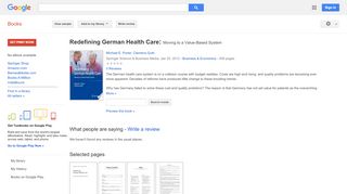 
                            4. Redefining German Health Care: Moving to a Value-Based System