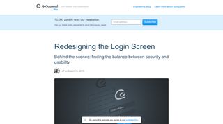 
                            4. Redesigning the Login Screen – GoSquared Blog