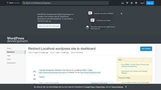 
                            4. Redirect Localhost wordpress site to dashboard - WordPress ...