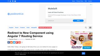 
                            7. Redirect to New Component using Angular 7 Routing Service ...