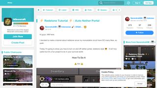 
                            4. Redstone Tutorial  : Auto Nether Portal | Minecraft Amino
