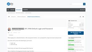 
                            9. Reference Material - APC IPMI Default Login and Password ...