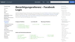 
                            8. Referenz - Facebook Login - Dokumentation - Facebook for ...