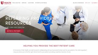 
                            1. Referring Provider Resources | University of Utah Health
