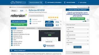 
                            9. Refersion Reviews: Overview, Pricing and Features