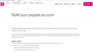 
                            11. Refill your prepaid account | T-Mobile Support