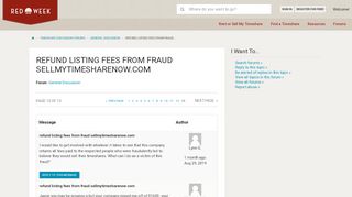 
                            8. refund listing fees from fraud sellmytimesharenow.com [page 12 ...