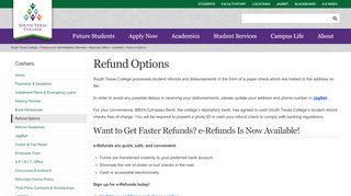 
                            5. Refund Options | South Texas College