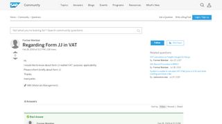 
                            6. Regarding Form JJ in VAT - SAP Q&A