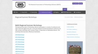 
                            3. Regional Summer Workshops | The National Association of ...