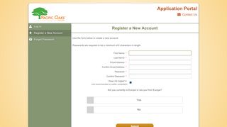 
                            6. Register a New Account - Pacific Oaks College