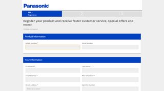 
                            8. Register a Product | Panasonic